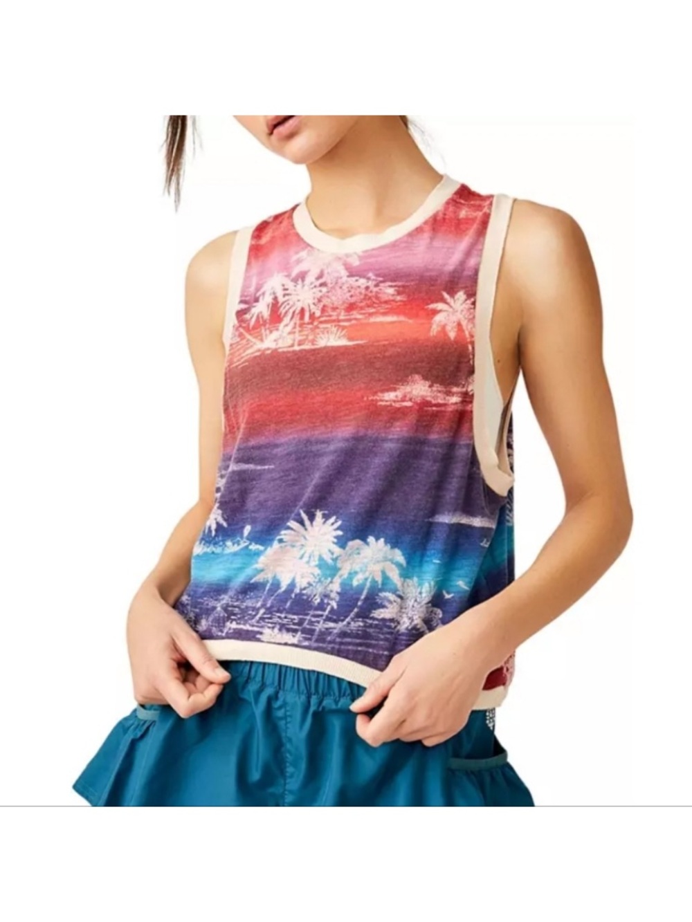 Free People Movement Printed Love Tank - Night Swim